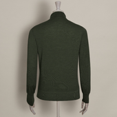 Lightweight Merino Polo Shirt In Dark Green