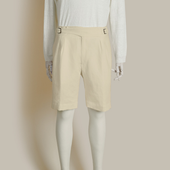 Linen Gurkha Shorts in Cream