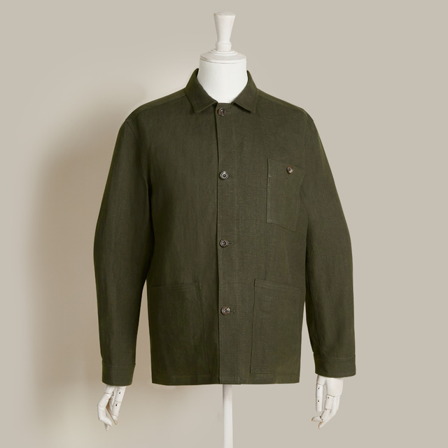 Linen Jacket No. 2 in Khaki