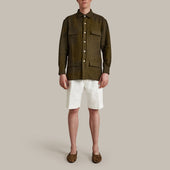 Linen Safari Overshirt In