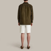 Linen Safari Overshirt In