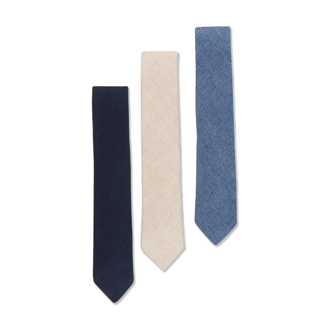 Summer Tie in Cream Pure Linen