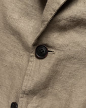 BRERA SINGLE BREASTED BLAZER - FALLEN ROCK LINEN TWILL