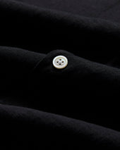 LINEN CAMP COLLAR - BLACK