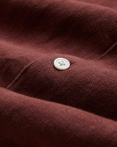 LINEN CAMP COLLAR - BORDEAUX