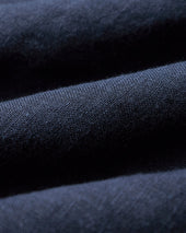 LINEN CAMP COLLAR - NAVY