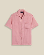 LINEN CAMP COLLAR - ROSE