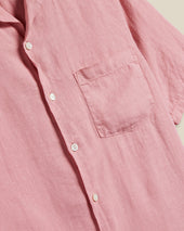 LINEN CAMP COLLAR - ROSE