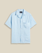 LINEN CAMP COLLAR - SKY