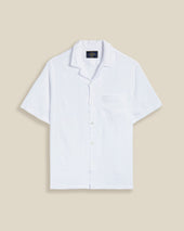 LINEN CAMP COLLAR - WHITE