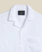 LINEN CAMP COLLAR - WHITE