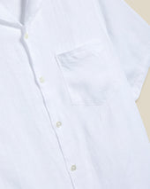LINEN CAMP COLLAR - WHITE