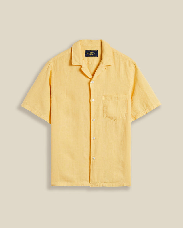 LINEN CAMP COLLAR - YELLOW