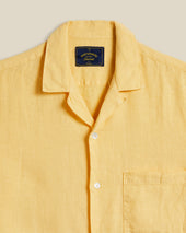 LINEN CAMP COLLAR - YELLOW