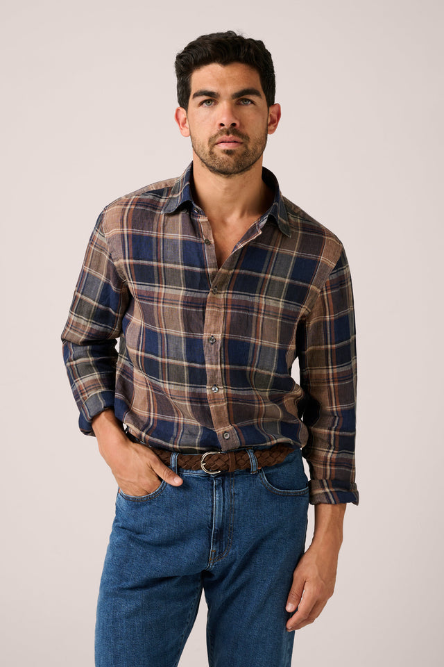 Bronte Linen Check Shirt