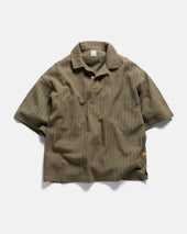 PETER SS POLO - COYOTE HANDWOVEN COTTON MESH