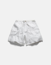 SHELTER CAMP SHORTS - WHITE LINEN TWILL