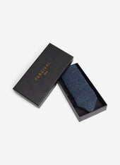 Linen Tie | Navy Marl