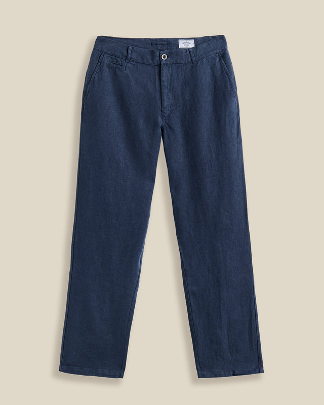 LINEN TROUSERS - NAVY