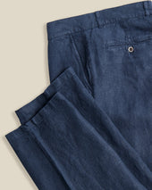 LINEN TROUSERS - NAVY