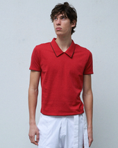 Stand Collar Polo Cobra Red