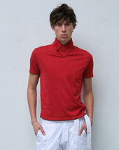 Stand Collar Polo Cobra Red