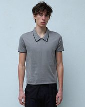 Stand Collar Polo Cobra Grey