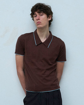 Stand Collar Polo Cobra Brown