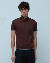 Stand Collar Polo Cobra Brown