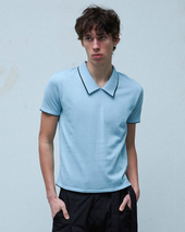 Stand Collar Polo Cobra Blue