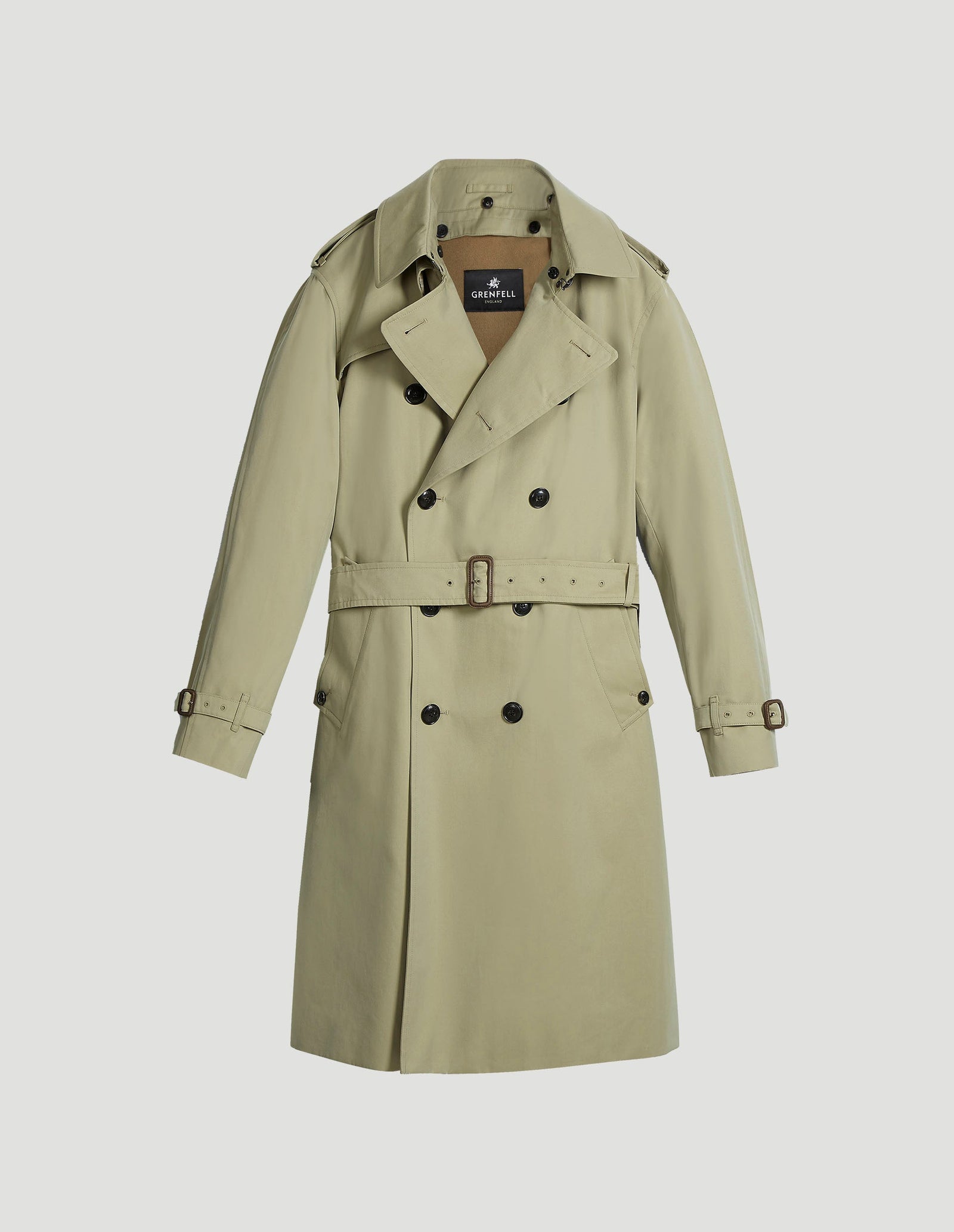 Kensington Trench Coat Cotton Gabardine Beige