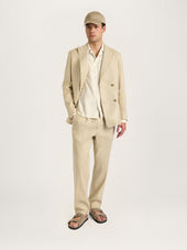 The Long Sleeve Cuban Collar Shirt Natural Tencel Lyocell