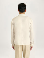 The Long Sleeve Cuban Collar Shirt Natural Tencel Lyocell