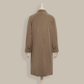 Long Microfibre Raincoat In Dark Natural