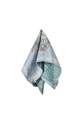Pochette In Seta Fantasia Cashmere Azzurra