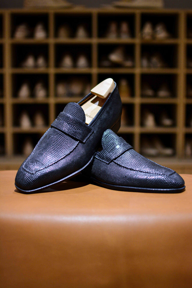 Le mocassin à masque Lupin en lézard