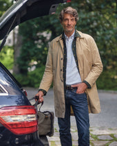 Traveler S Trench In Dry Waxed Poplin