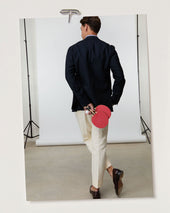 Side Tab Dress Trouser In Cotolino Canvas