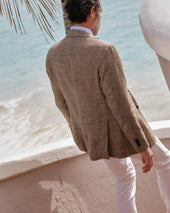 Virgil No 3 Jacket In Oat Houndstooth Hopsack