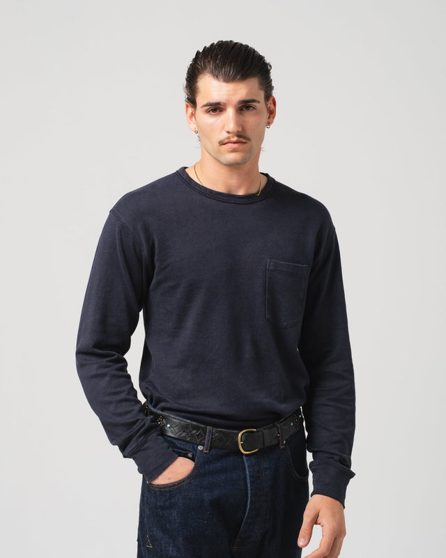 L/S Pocket T Military Jersey Navy