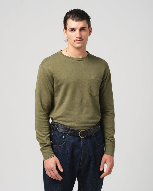 L/S Pocket T Military Jersey Khaki