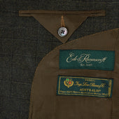 Barnes Green Prince Of Wales Check Flannel Suit
