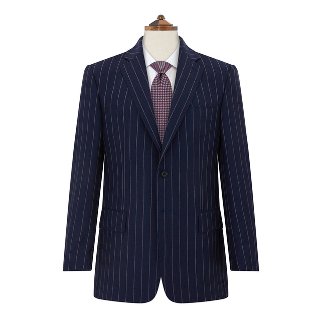 Cambridge Navy Pink Wide Stripe Suit