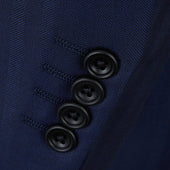 Barnes Navy Herringbone Suit