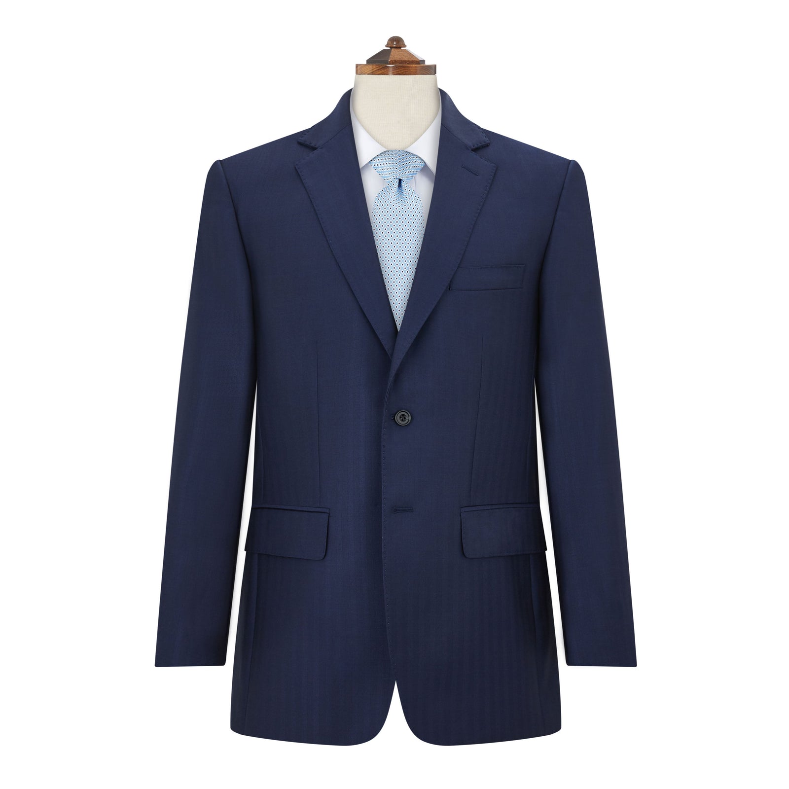 Barnes Navy Herringbone Suit