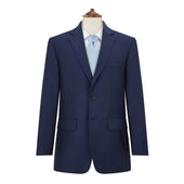 Barnes Navy Herringbone Suit