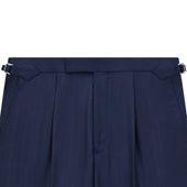 Barnes Navy Herringbone Suit