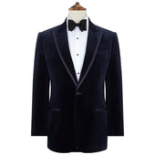 Balinteer Navy Velvet Jacket