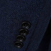 William Navy Tweed Wool and Silk Jacket