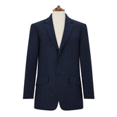 William Navy Tweed Wool and Silk Jacket
